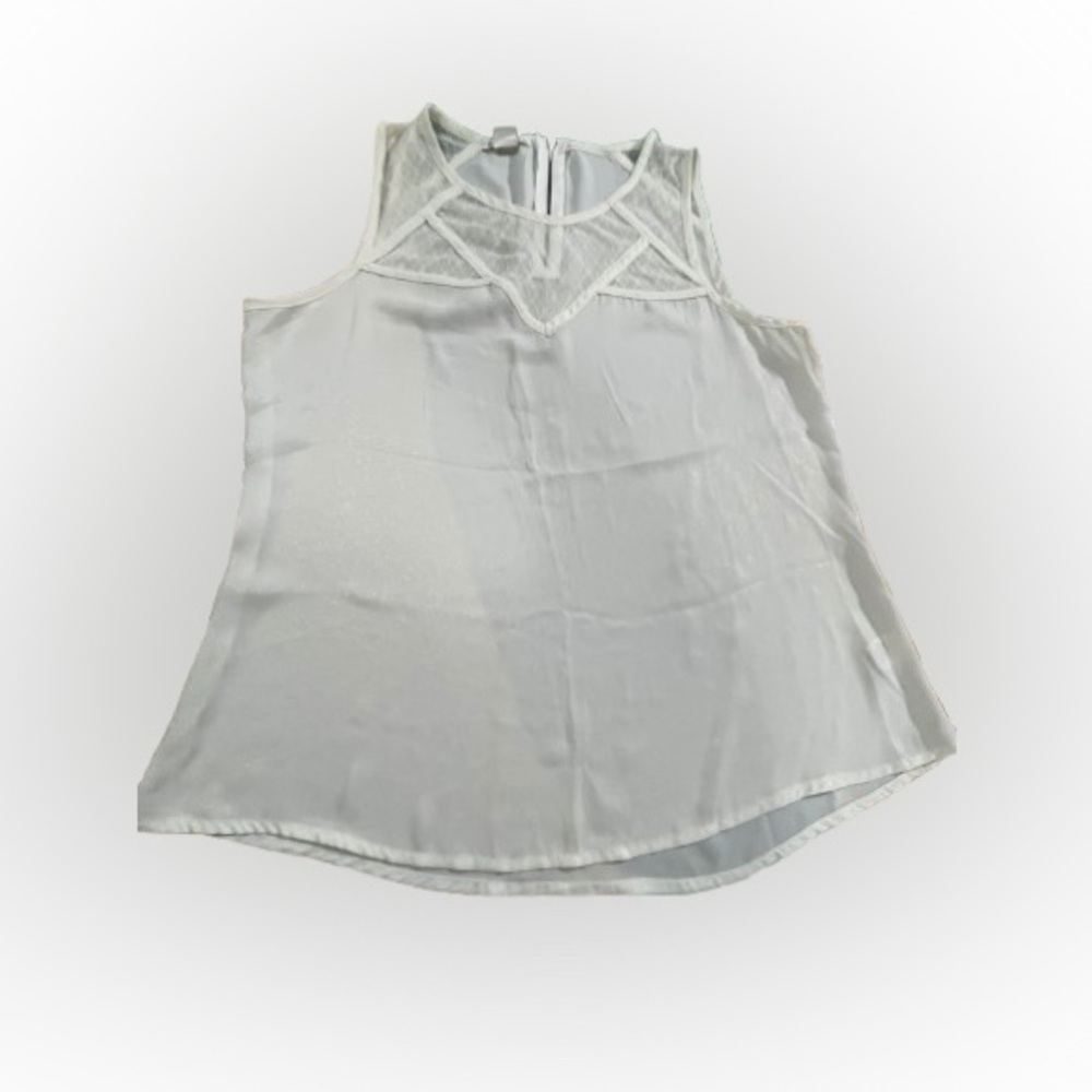 Belle Du Jour White Asymmetrical Tank Top - Size Large